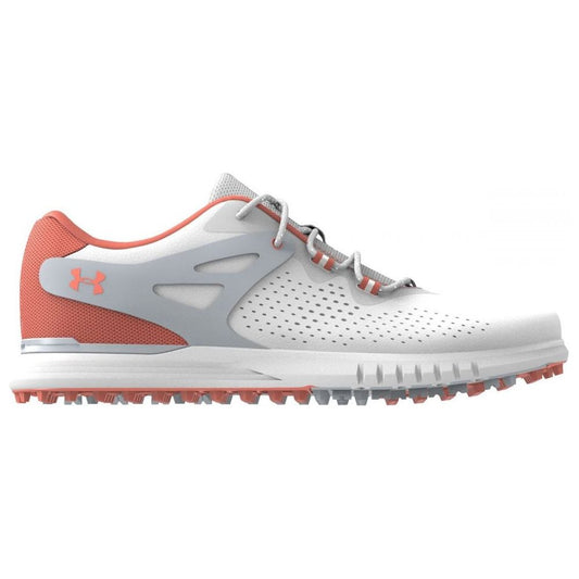 Under Armour Charged Breathe SL, White, Halo Gray, Electric Tangerine