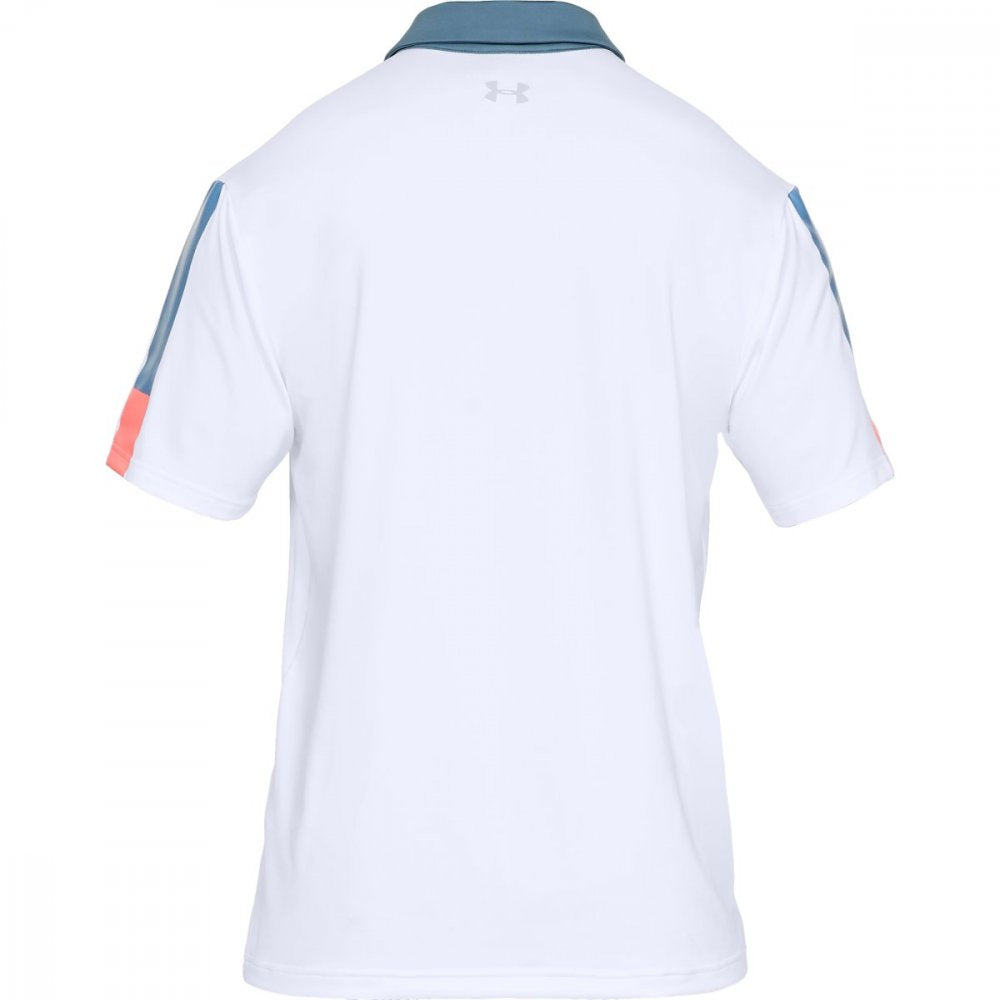 Under Armour Playoff Polo 2 Wedge, White, Thunder, Mod Gray