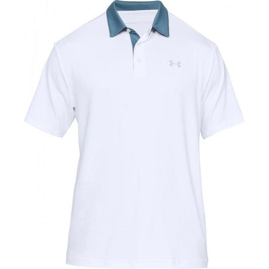 Under Armour Playoff Polo 2 Wedge, White, Thunder, Mod Gray