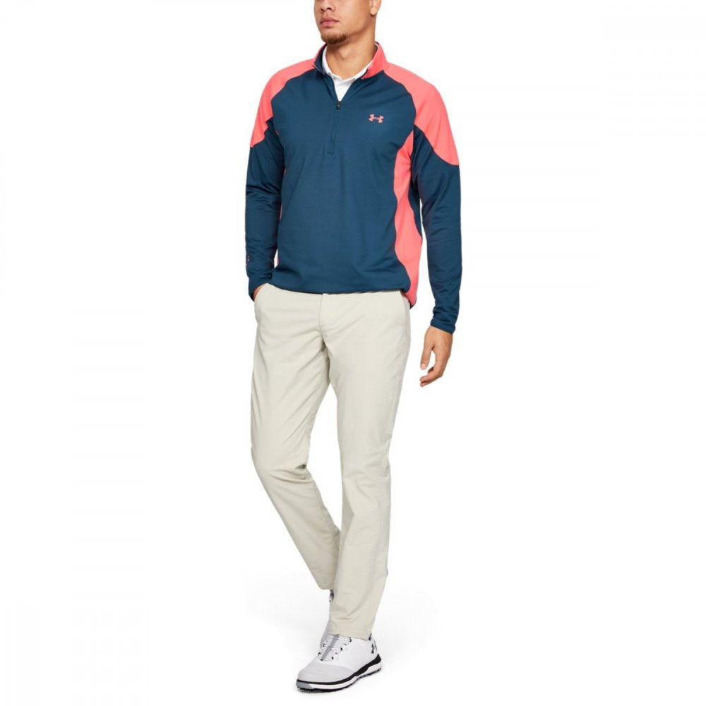 Under Armour Storm Midlayer, Petrol Blue, Blitz Red