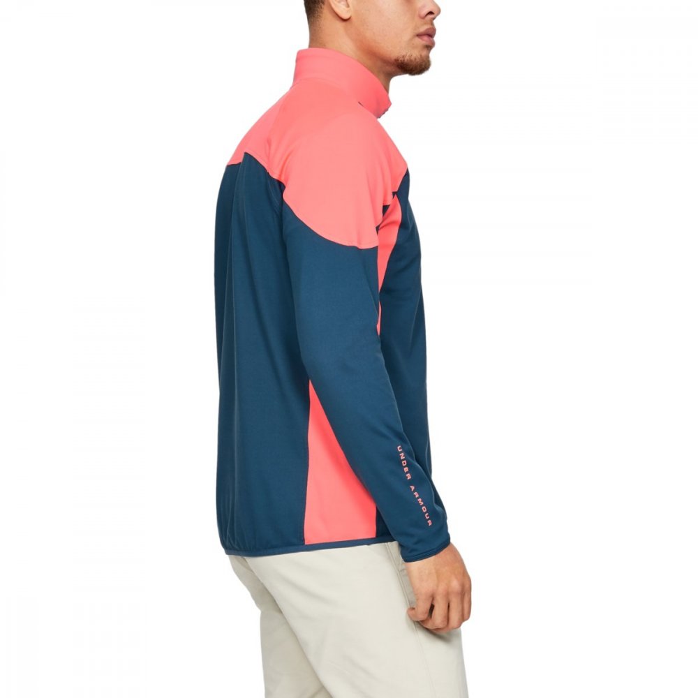 Under Armour Storm Midlayer, Petrol Blue, Blitz Red