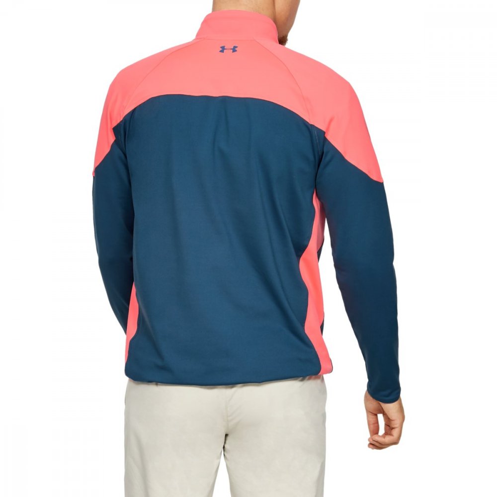 Under Armour Storm Midlayer, Petrol Blue, Blitz Red