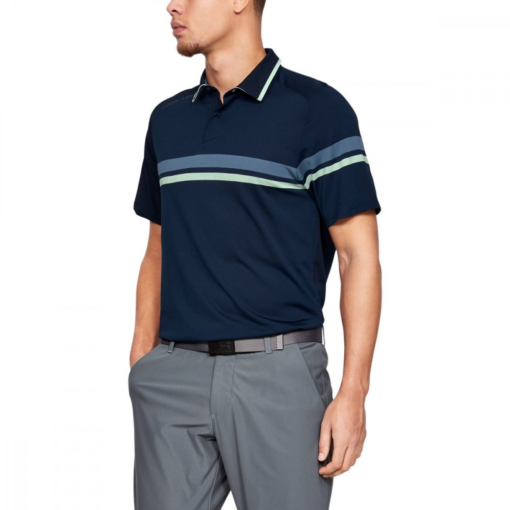 Under Armour Tour Tips Drive Polo, Academy, Pitch Gray