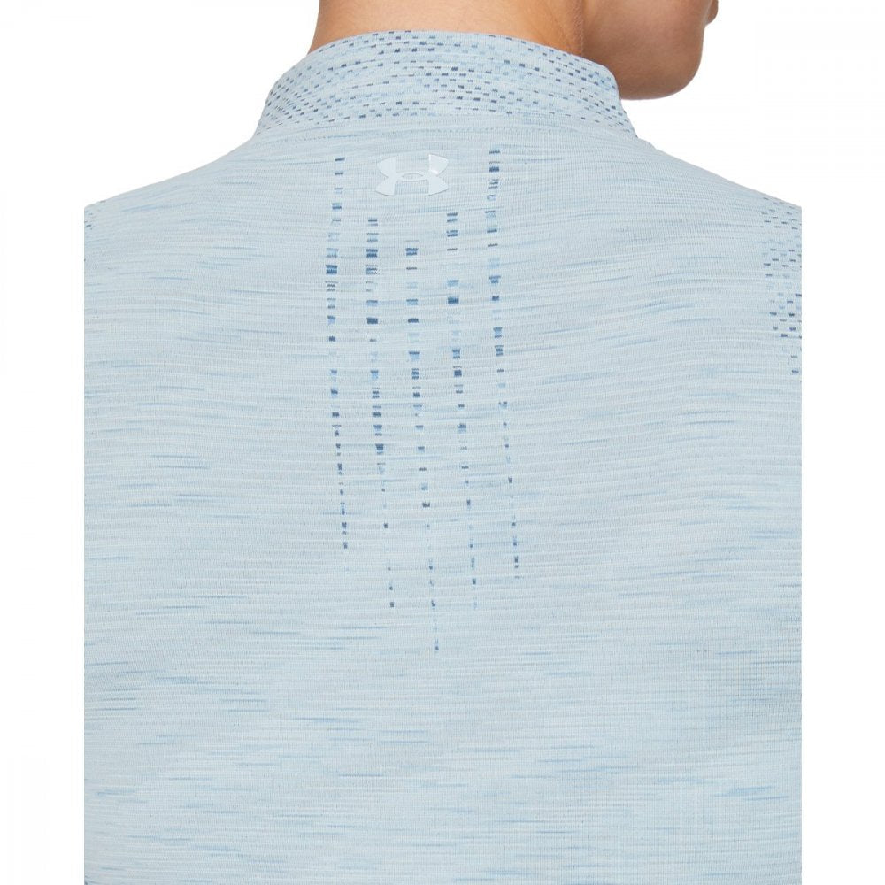 Under Armour Zinger Seamless Zip Polo, Coded Blue, Ink