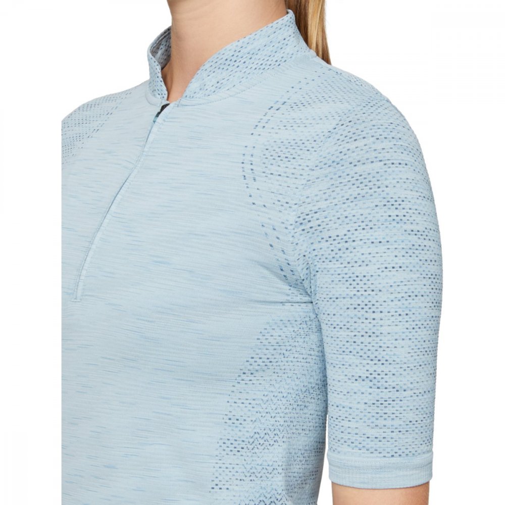 Under Armour Zinger Seamless Zip Polo, Coded Blue, Ink