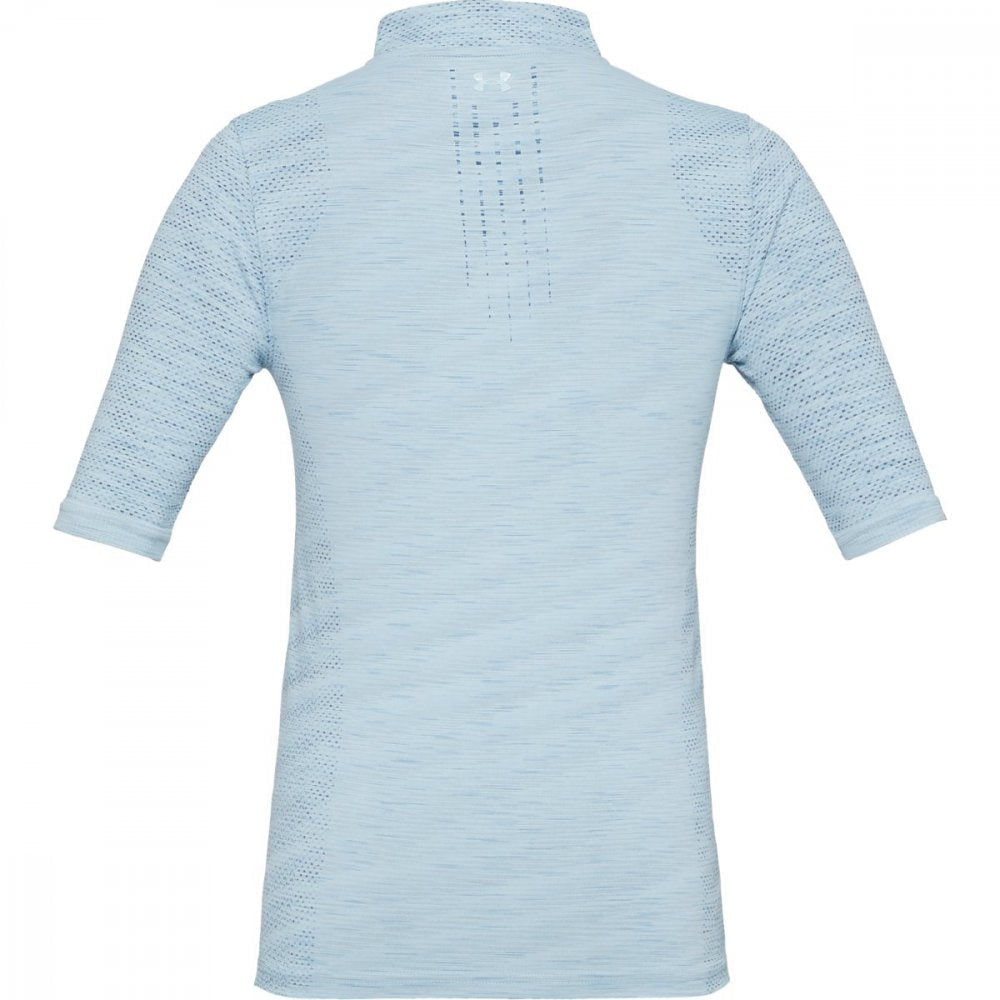 Under Armour Zinger Seamless Zip Polo, Coded Blue, Ink