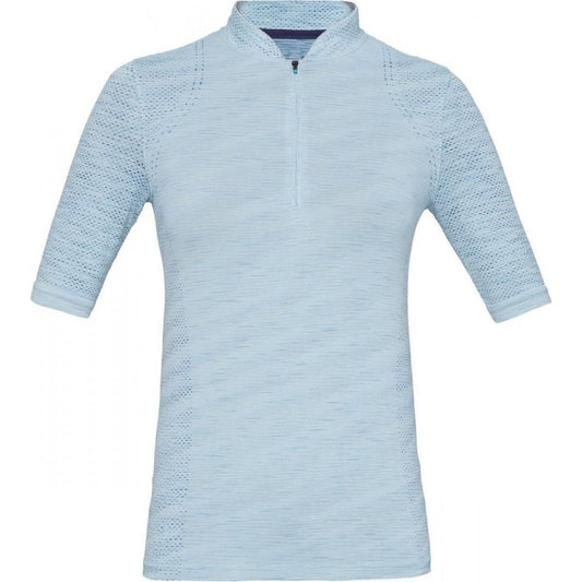 Under Armour Zinger Seamless Zip Polo, Coded Blue, Ink