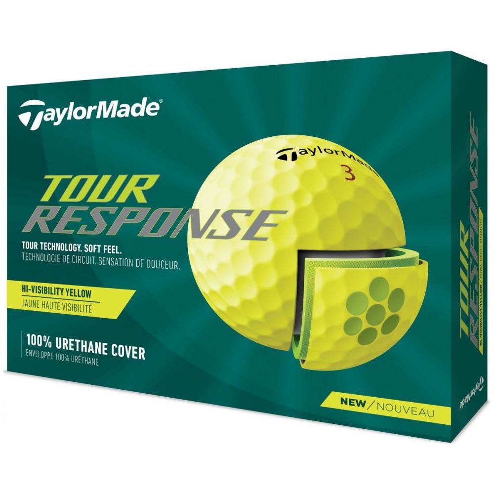 TaylorMade Tour Response, žluté golfové míčky
