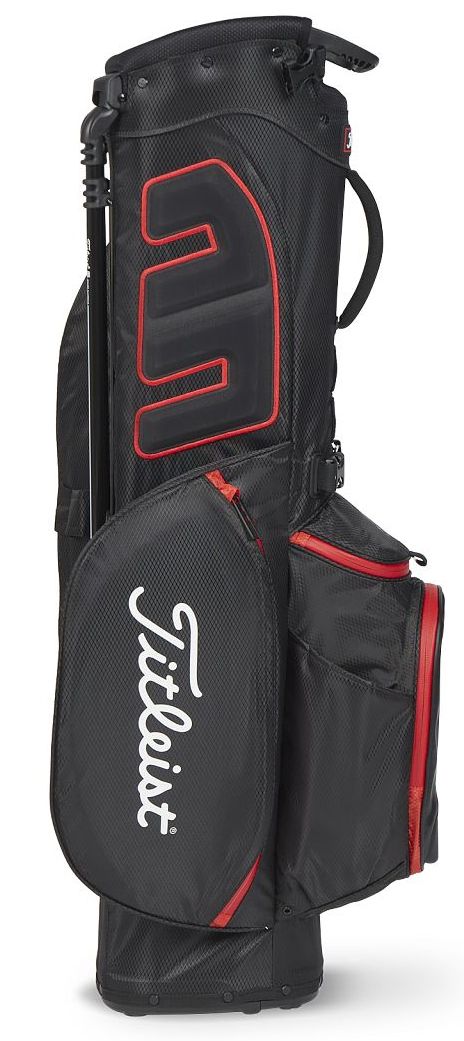 Titleist Players 4 StaDry, Black, Red, waterproof golf carry bag