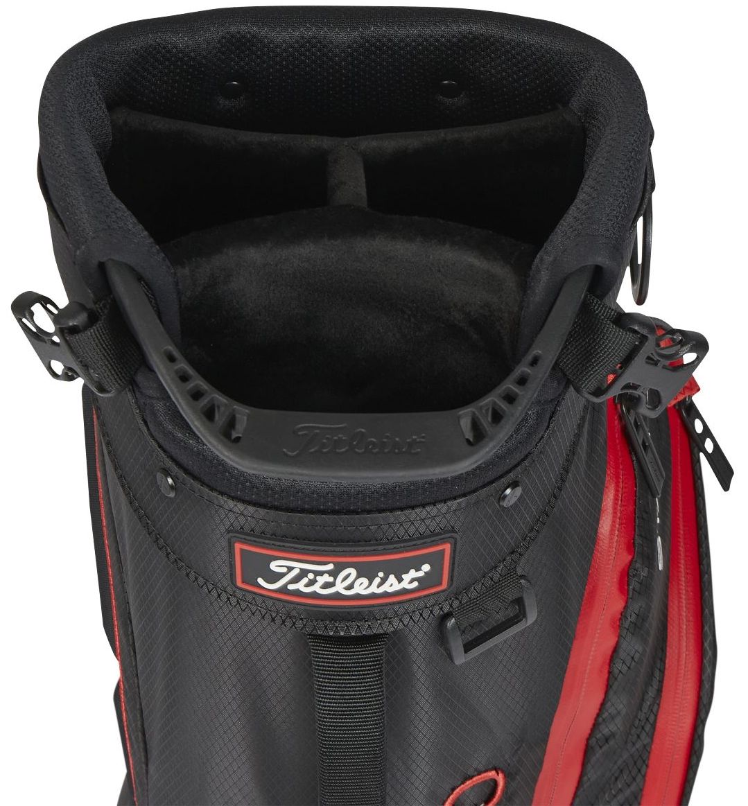 Titleist Players 4 StaDry, Black, Red, waterproof golf carry bag