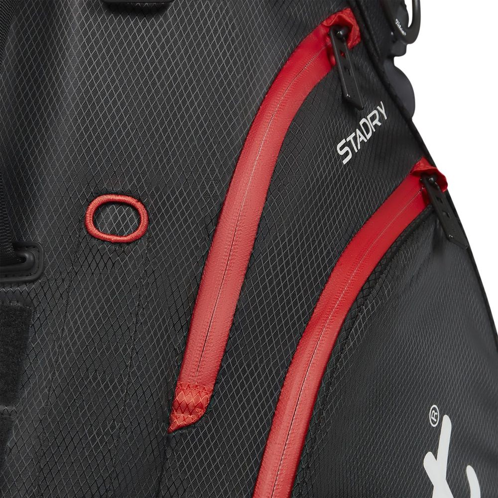 Titleist Players 4 StaDry, Black, Red, waterproof golf carry bag