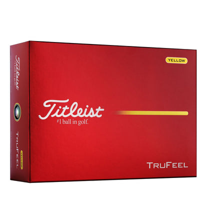 Titleist TruFeel 2026, žluté golfové míčky