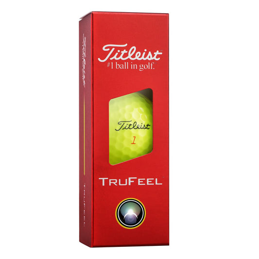 Titleist TruFeel 2026, žluté golfové míčky