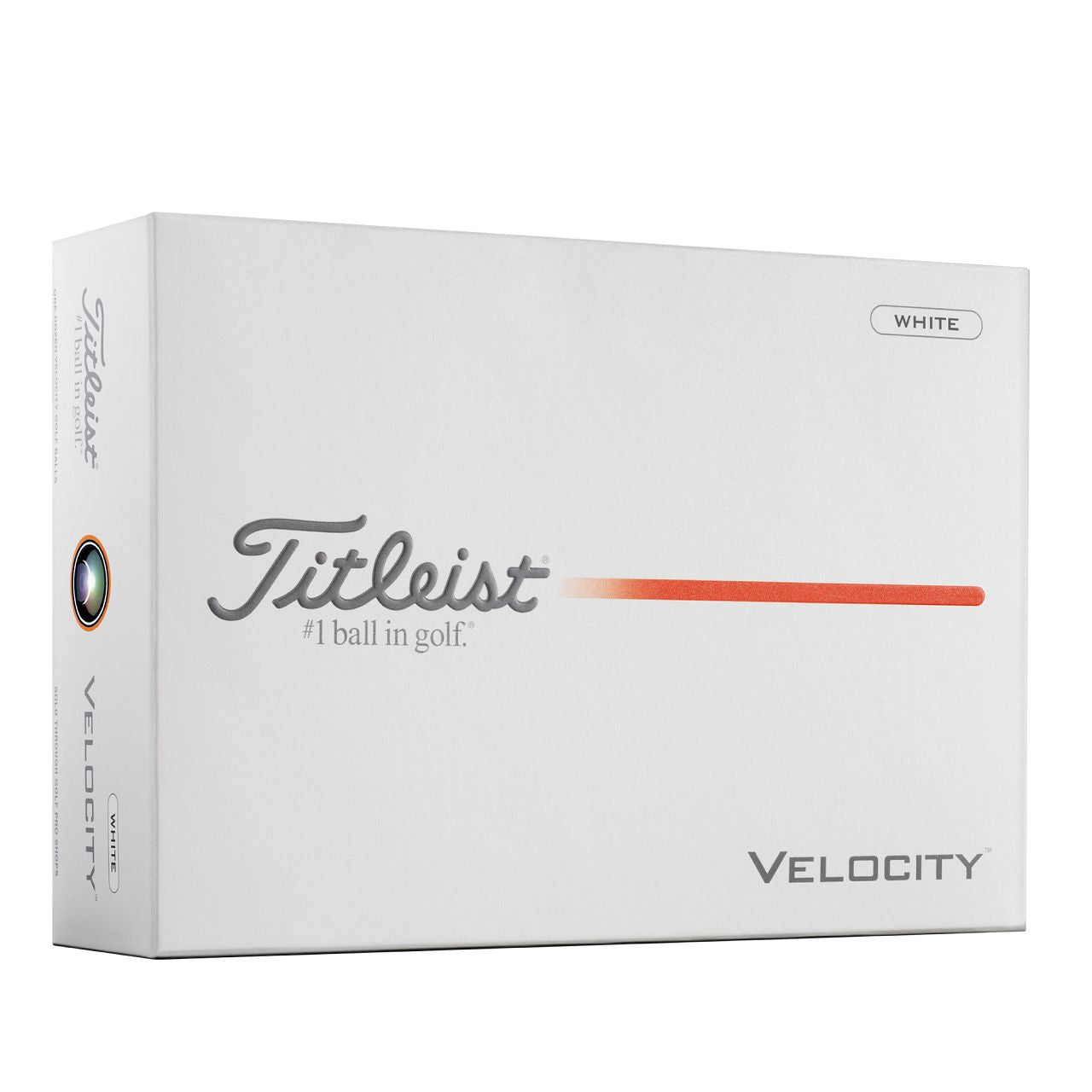 Titleist Velocity 2026, bílé golfové míčky