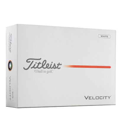 Titleist Velocity 2026, bílé golfové míčky