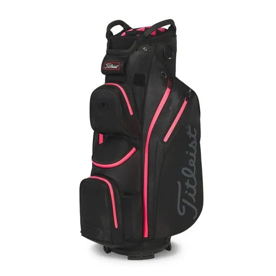 Titleist Cart 14 StaDry, Black, Candy Pink, golfový bag na vozík