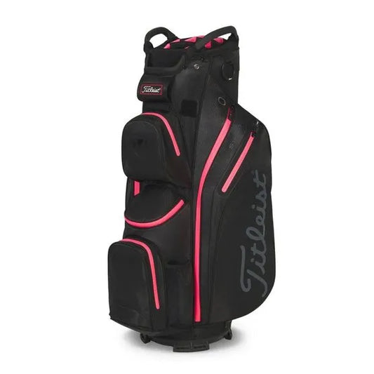 Titleist Cart 14 StaDry, Black, Candy Pink, golfový bag na vozík