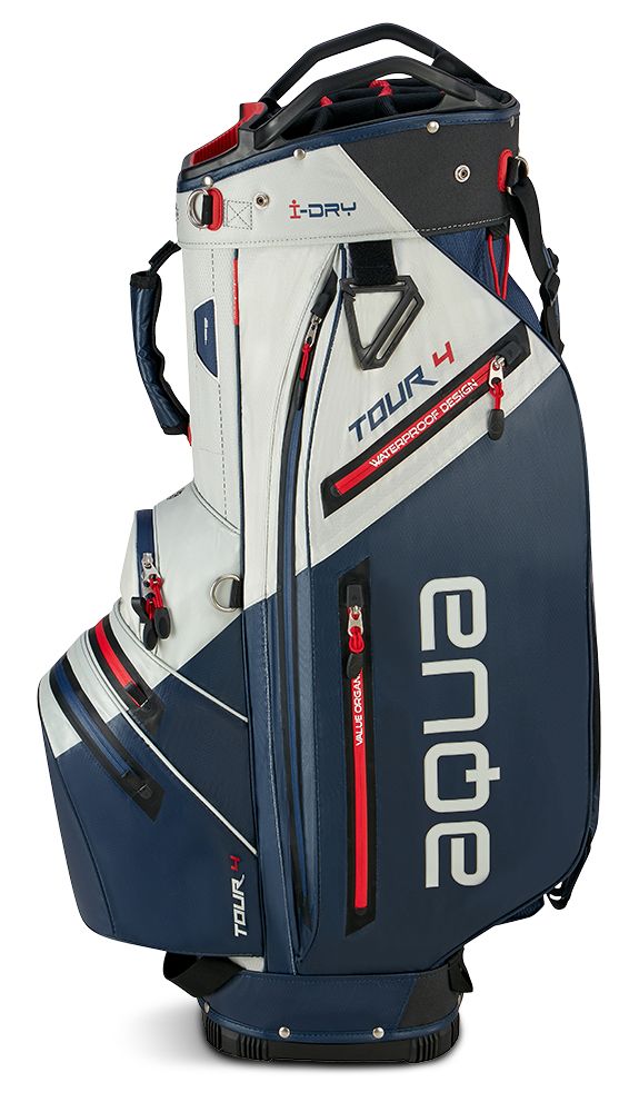 BigMax Aqua Tour 4, White, Navy, Red, golfový bag na vozík