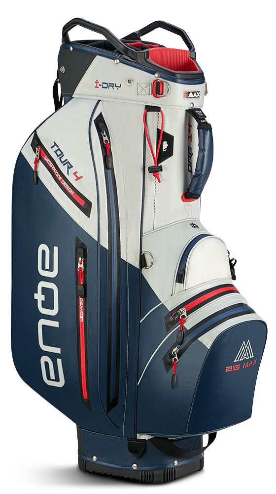 BigMax Aqua Tour 4, White, Navy, Red, golfový bag na vozík