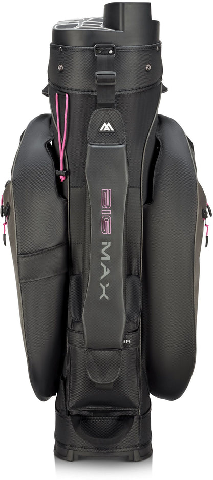 BigMax Dri Lite Silencio 3, Charcoal, Black, Fuchsia, tichý golfový bag na vozík