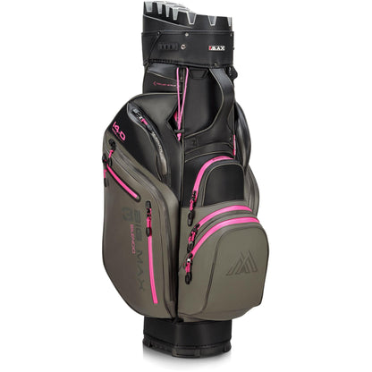 BigMax Dri Lite Silencio 3, Charcoal, Black, Fuchsia, tichý golfový bag na vozík