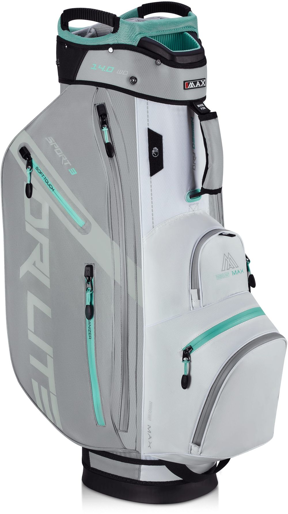 BigMax Dri Lite Sport 3, Grey, White, Mint, golfový bag na vozík