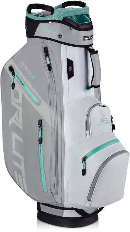 BigMax Dri Lite Sport 3, Grey, White, Mint, golfový bag na vozík