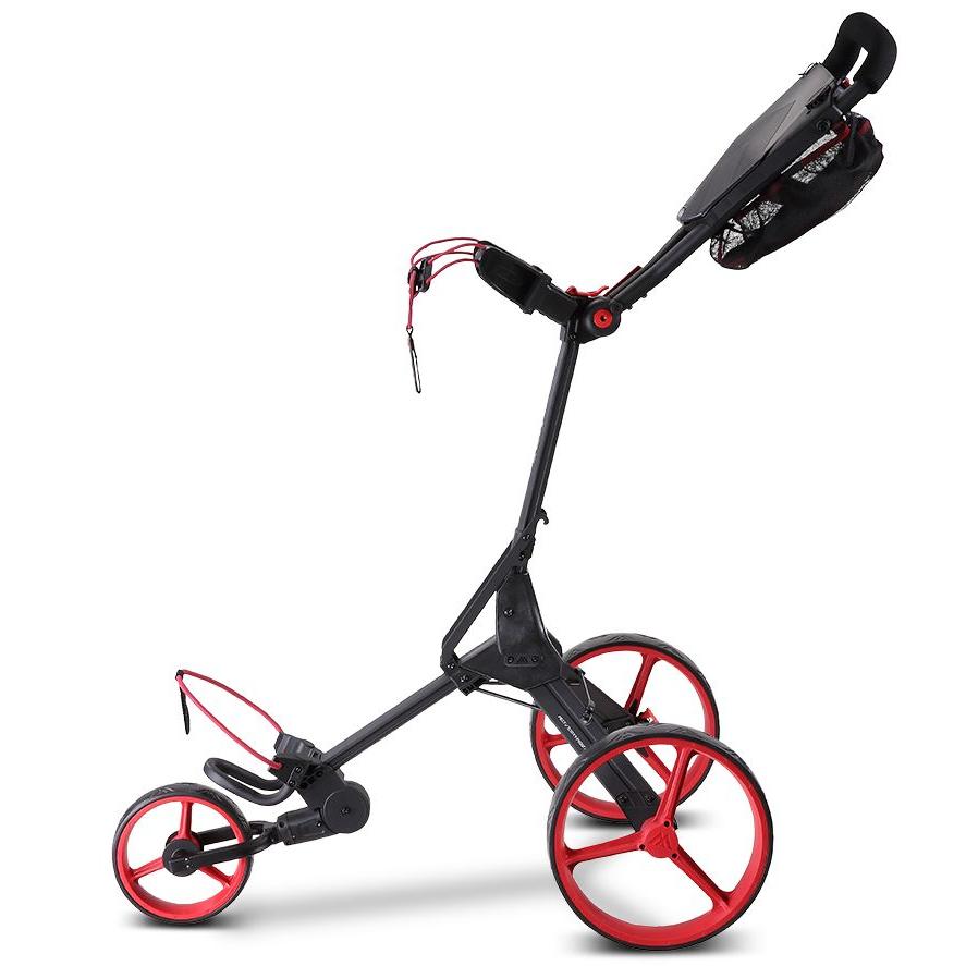 BigMax IQ2, Phantom Black, Red, ruční golfový vozík