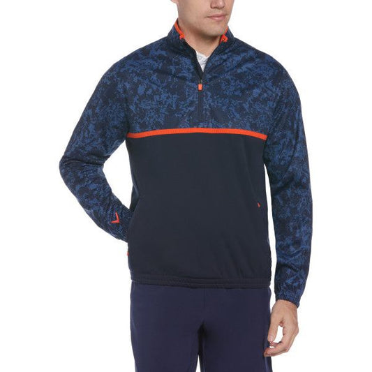 Callaway Abstract Camo Wind 1/4 Zip, Navy Blazer