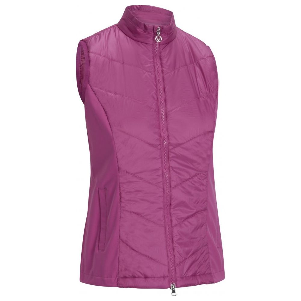 Callaway Chevron Quilted Vest, Cactus Flower, golfová vesta pro ženy Callaway