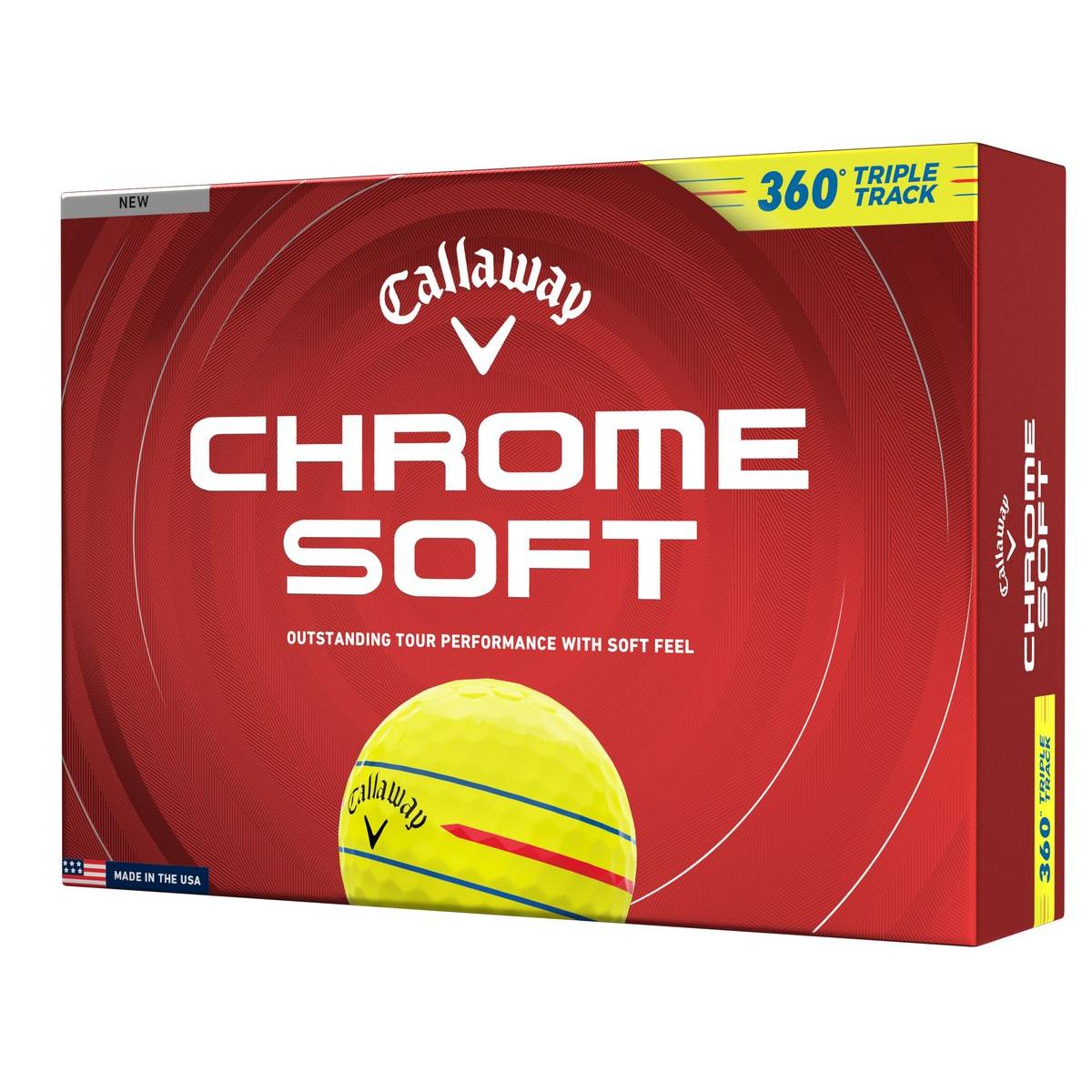 Callaway Chrome Soft 26 Triple Track 360, žluté, s vylepšeným mířením