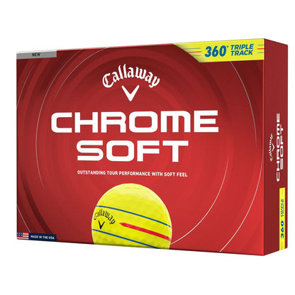 Callaway Chrome Soft 26 Triple Track 360, žluté, s vylepšeným mířením