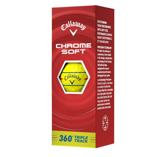 Callaway Chrome Soft 26 Triple Track 360, žluté, s vylepšeným mířením