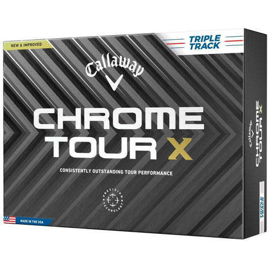 Callaway Chrome Tour X 24, Triple Track, bílé golfové míčky