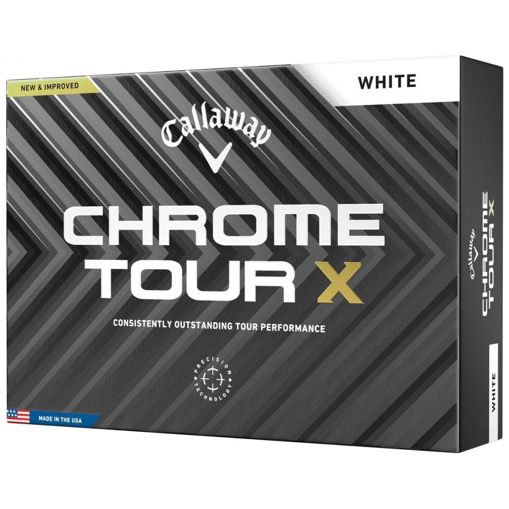 Callaway Chrome Tour X 24, bílé golfové míčky