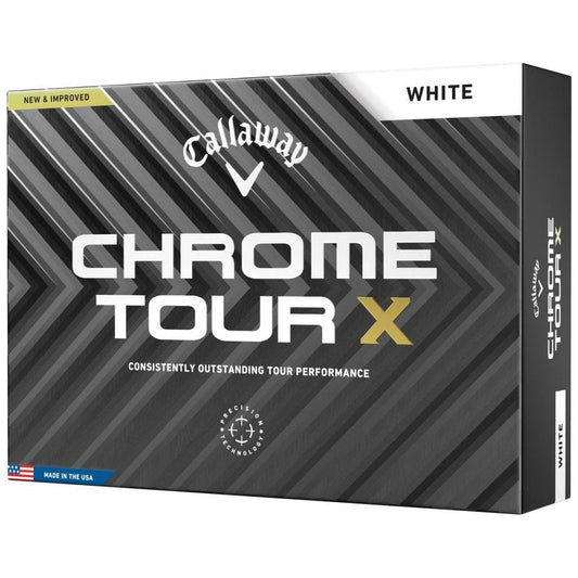 Callaway Chrome Tour X 24, bílé golfové míčky