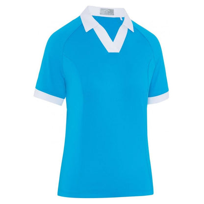 Callaway Colour Block Polo, Vivid Blue, dámské golfové tričko Callaway
