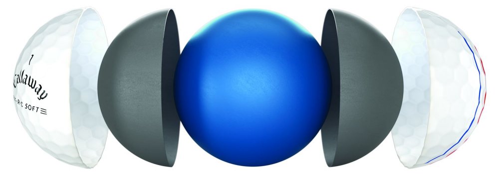 Callaway ERC Soft Triple Track 21, bílé golfové míčky