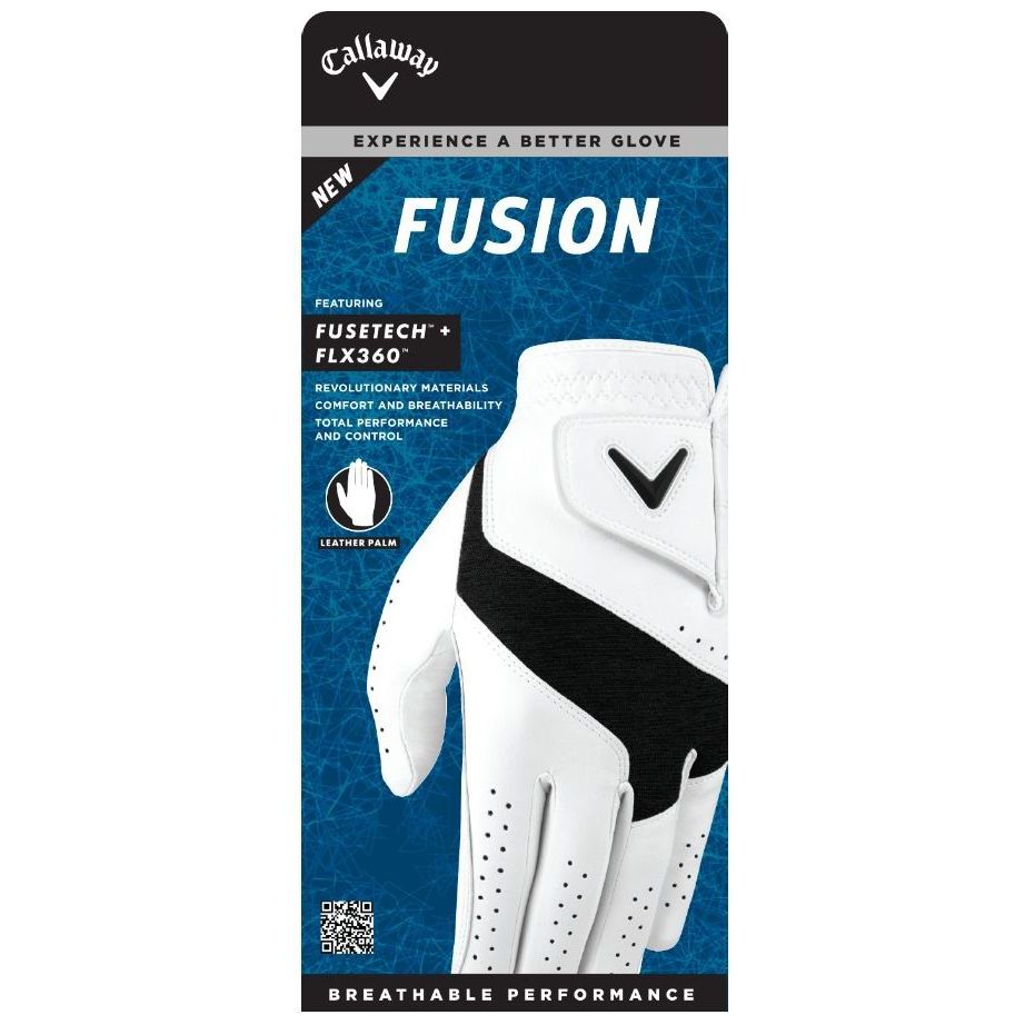 Callaway Fusion, White, pánská golfová rukavice Callaway