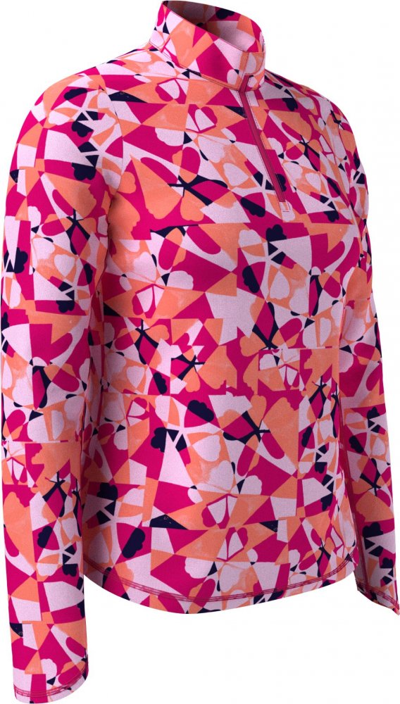 Callaway Geomertic Floral Protection, Pink Peacock, dámské golfové tričko