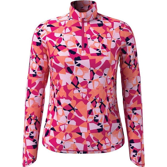 Callaway Geomertic Floral Protection, Pink Peacock, dámské golfové tričko