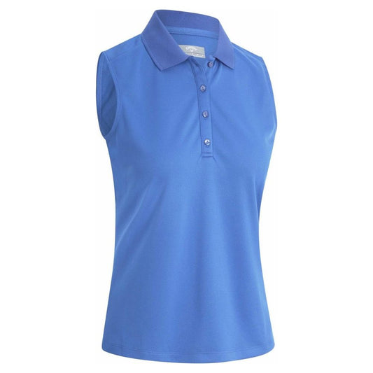 Callaway Knit Polo, Ibiza Blue