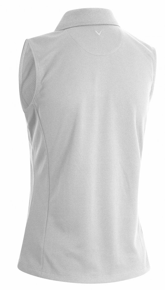 Callaway Ladies Sleeveless Polo, Brilliant White