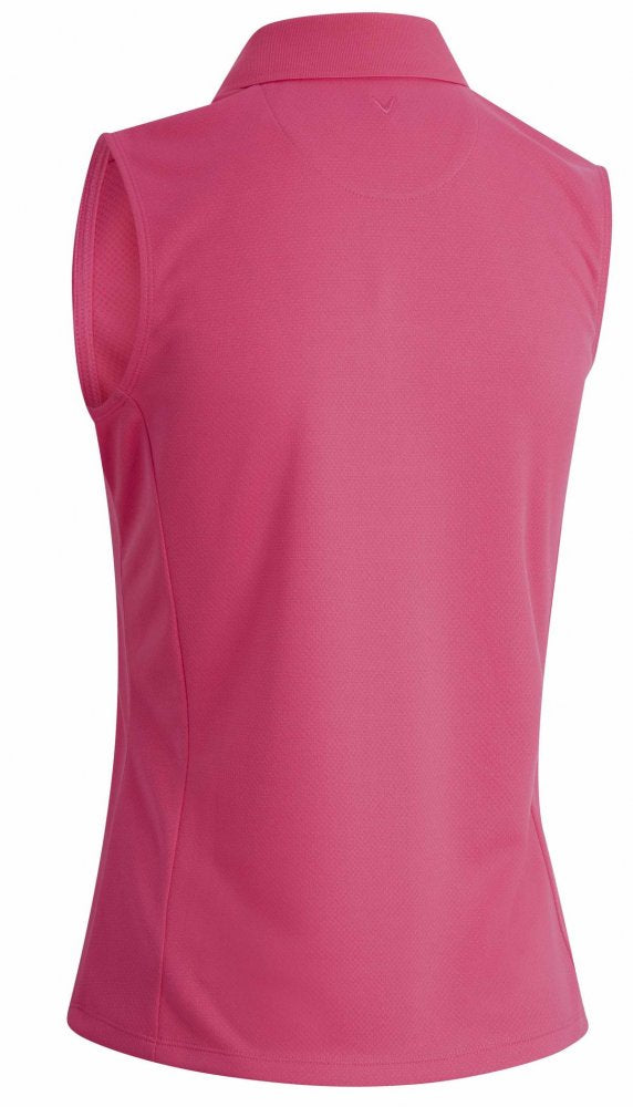 Callaway Ladies Sleeveless Polo, Raspberry Sorbet