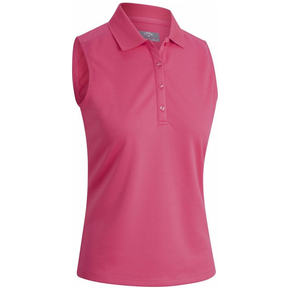 Callaway Ladies Sleeveless Polo, Raspberry Sorbet