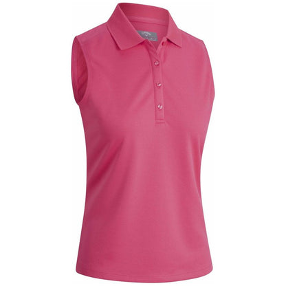 Callaway Ladies Sleeveless Polo, Raspberry Sorbet