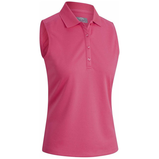 Callaway Ladies Sleeveless Polo, Raspberry Sorbet