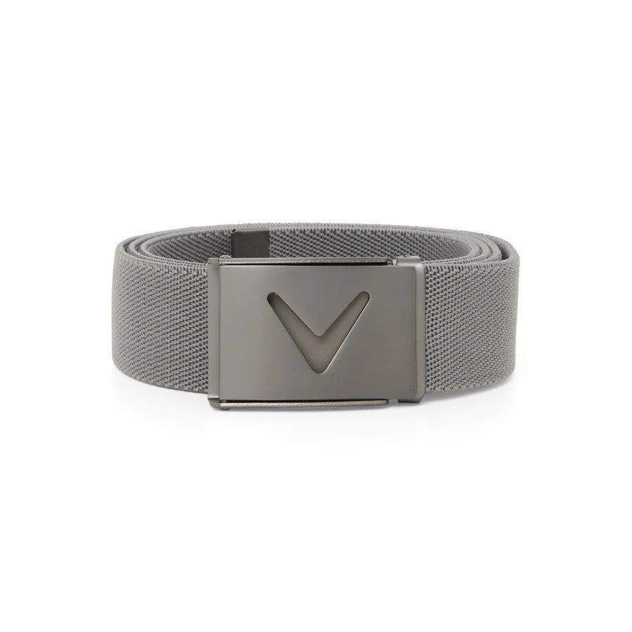 Callaway Solid Webbed Belt, Caviar, pánský golfový pásek