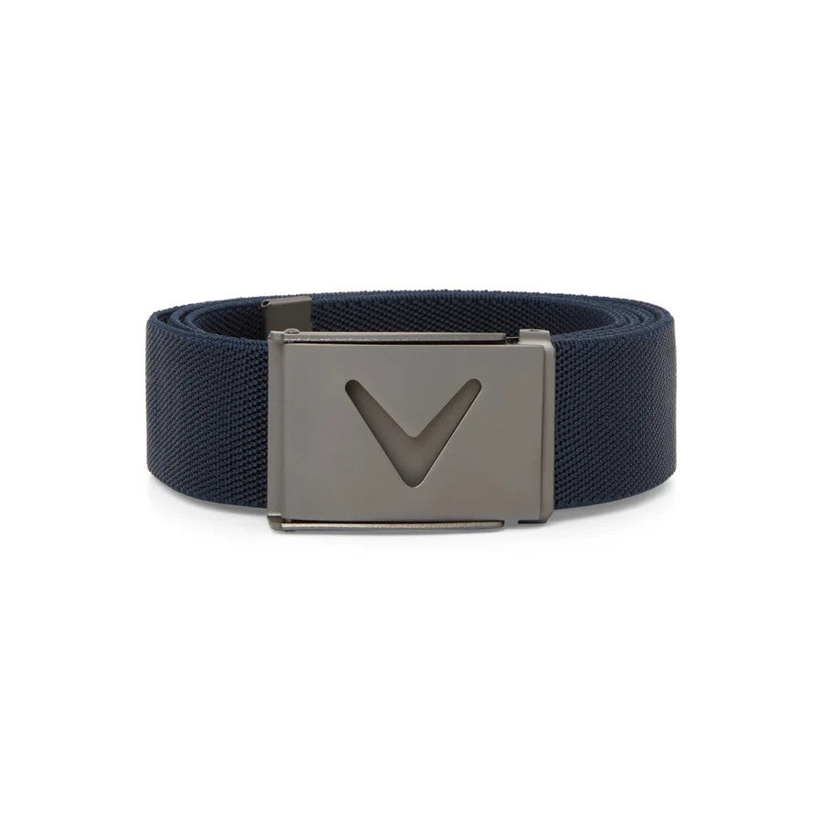 Callaway Solid Webbed Belt, Peacoat, pánský golfový pásek