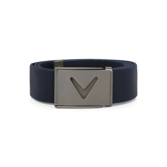 Callaway Solid Webbed Belt, Peacoat, pánský golfový pásek